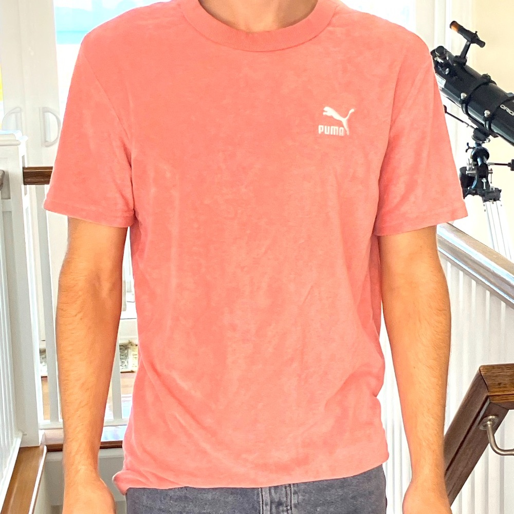 Men’s casual velour style shirt